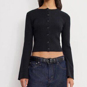 View Reviews Bell Sleeve Knit Cardigan